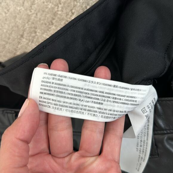 A&F Faux leather the skinny high rise curve love vegan black ankle pant straight - Picture 7 of 10